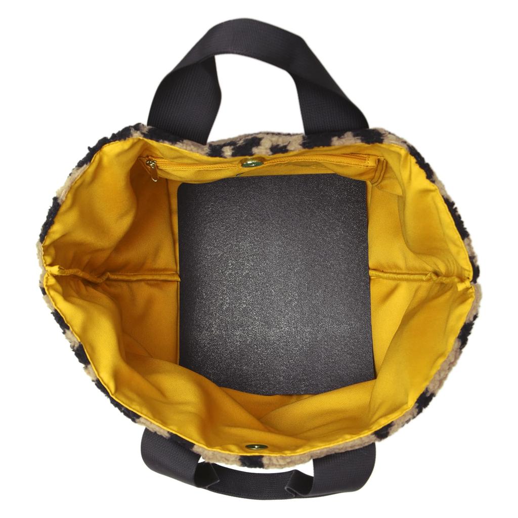 Players Women's Sheepskin Tote, Medium, 91206514, Leopard Print, 91206514B, Dimensions: 25cm W x 28cm H x 22cm D