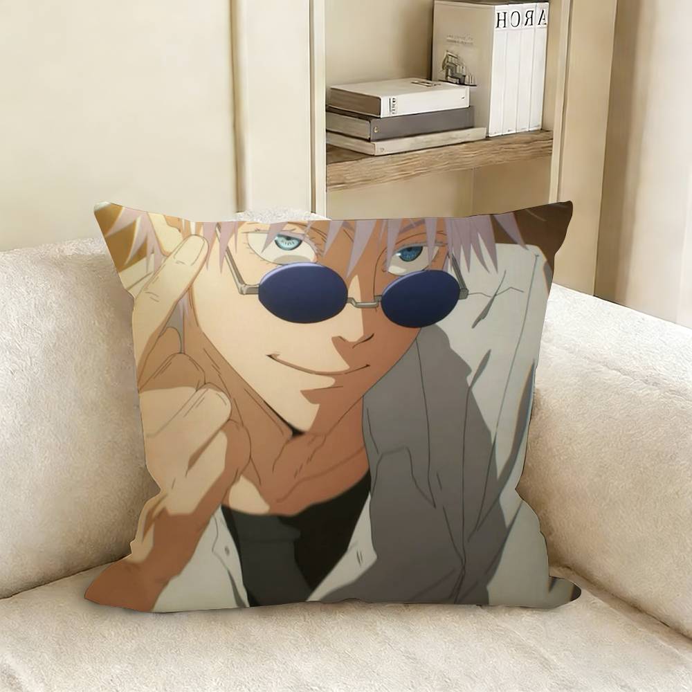 SSatoru GGojo JJujutsu KKaisen Pillow Case Living Room Sofa Cushion Cover Suitable For Home Bedroom Room Decoration