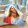 Christian God Jesus Print Blanket Warm Soft Fluffy Kids Adult Luxury Gifts for Sofa Bed Home Outdoor Travel Camping Blanket