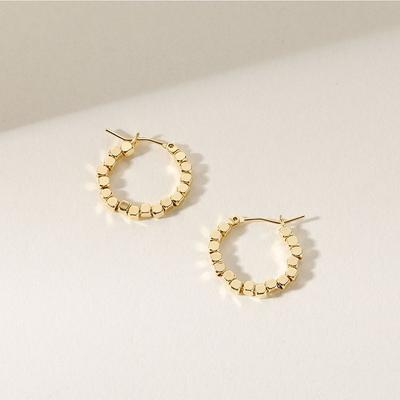 A Few Taels of Small Square Circle Earrings New Trendy Earrings Temperament Versatile Personalized Earrings.
