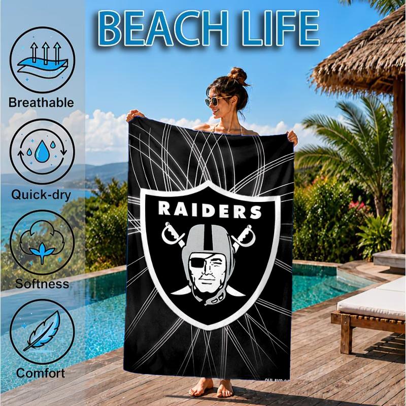 Football Club Emblem Beach Towel, Microfiber Beach Towel, Perfect For Pool, Beach, Travel, Home Decor Beach Party Fan gifts