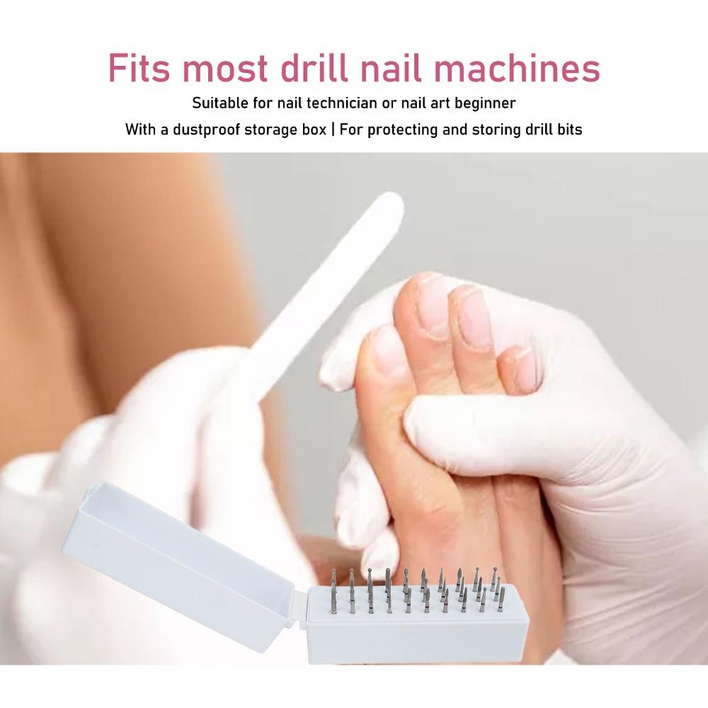 30pcs Dustproof Acrylic Cover Nail Grinding Heads Set  Ideal For Nail Technicians And Diy Users