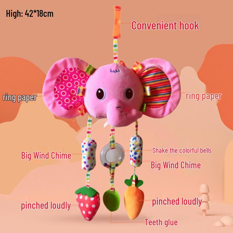 Beijiali Rainbow Stroller Pendant Wind Chime - Educational Newborn Baby Toy (0-1 Year)
