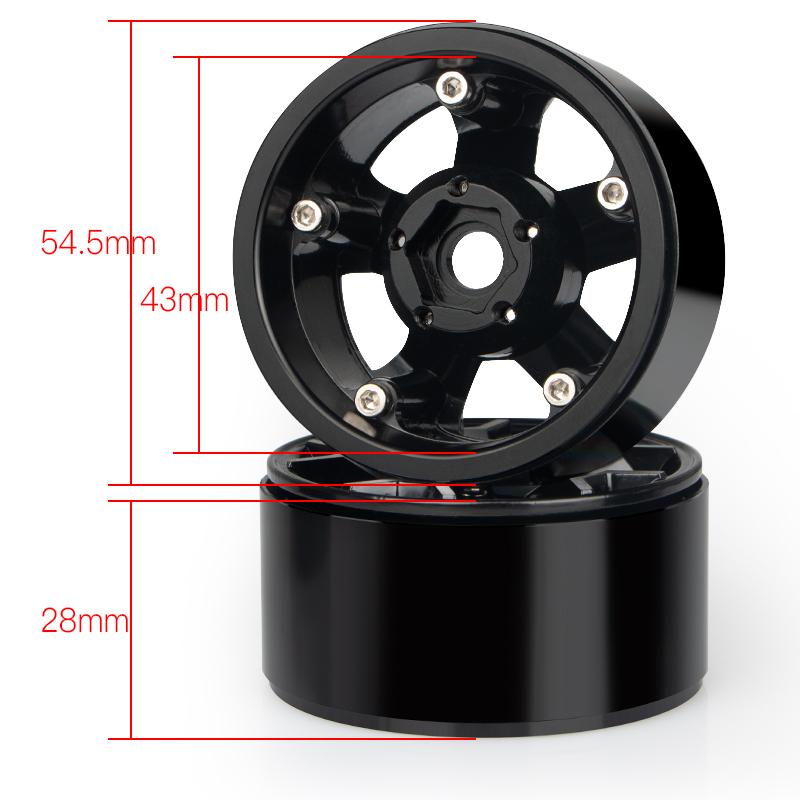 4pcs 1.9" Alloy Wheel Rims for 1/10 Axial 90046 Traxxas TRX-4 TRX4 D90 RC Crawler Car