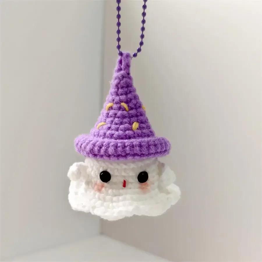 

Crochet Ornament Finished Positive Figures Crochet Animals Ghost Desk Accessory Home Office Decor Christmas New Year Party Gift