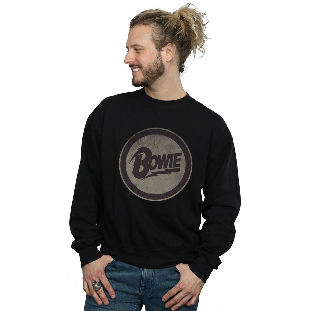 David Bowie Herren-Sweatshirt mit Kreis-Logo