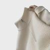 Trendy Men's Half Turtleneck Knitted Sweater: Loose, Solid Color, Casual, Autumn/Winter Style