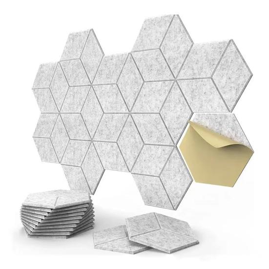 12Pcs Soundproof Wall Panel Self-Adhesive Sound Absorbing High Density Thick Acoustic Foam Panel Home Studio Noise Reduction Wall Panel