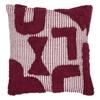 Coussin en coton tufte 50 x 50 cm Poppy Colors violet