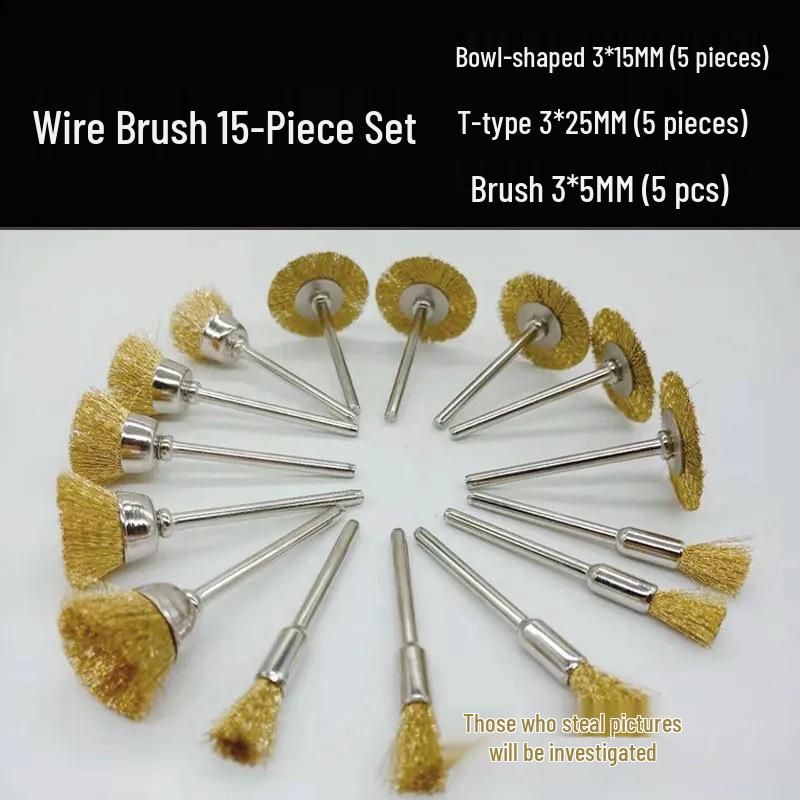 Electric Polishing & Rust Removal Brush: Steel & Copper Wire Grinder Head
