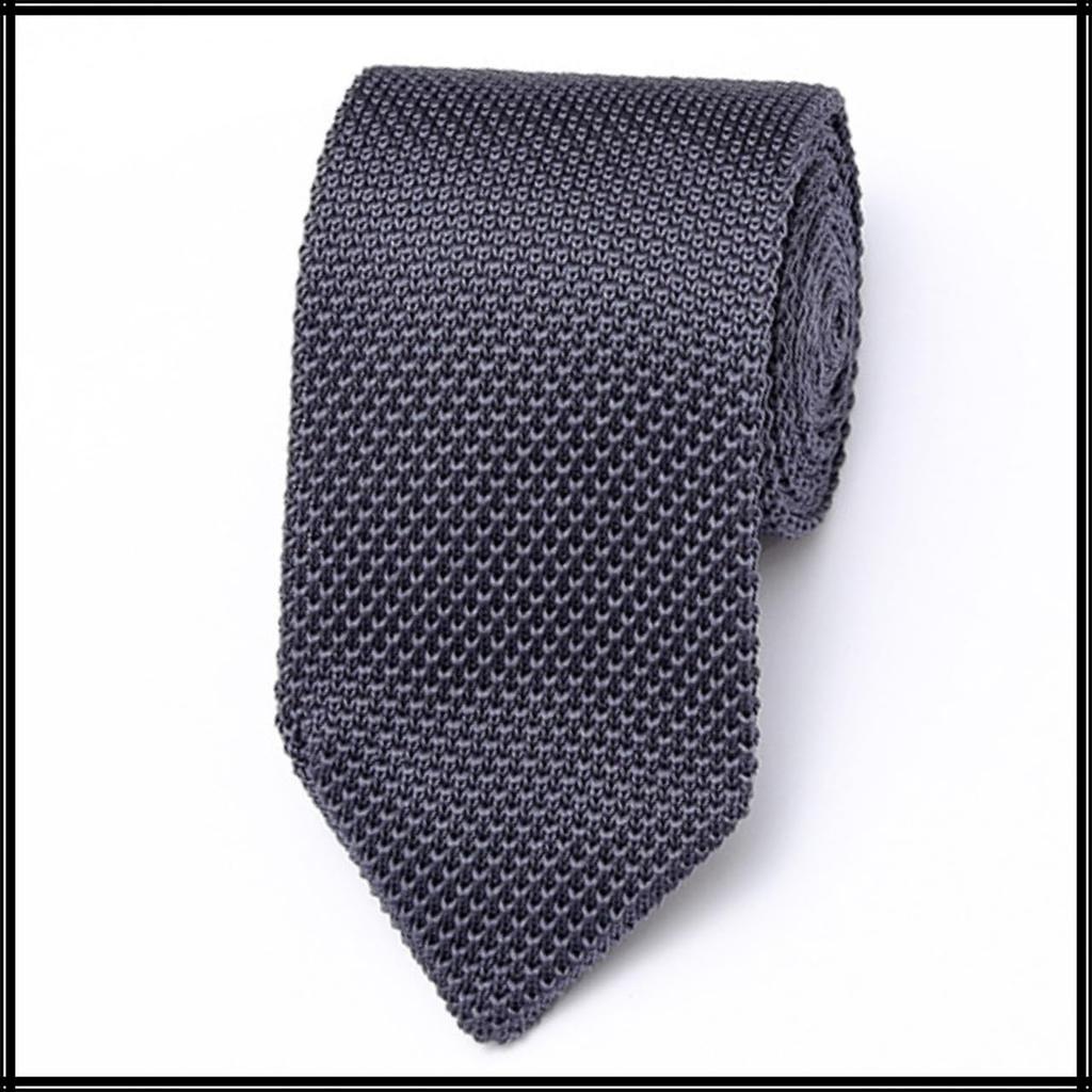 [White Fang] Plain Polyester Tie, Accessory, Suit, Stylish, Casual, Men's NC049 (Navy)