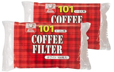 Coffee Filter White NK101 Filter Paper 100 Sheets X 2 Set for 1-2 People
