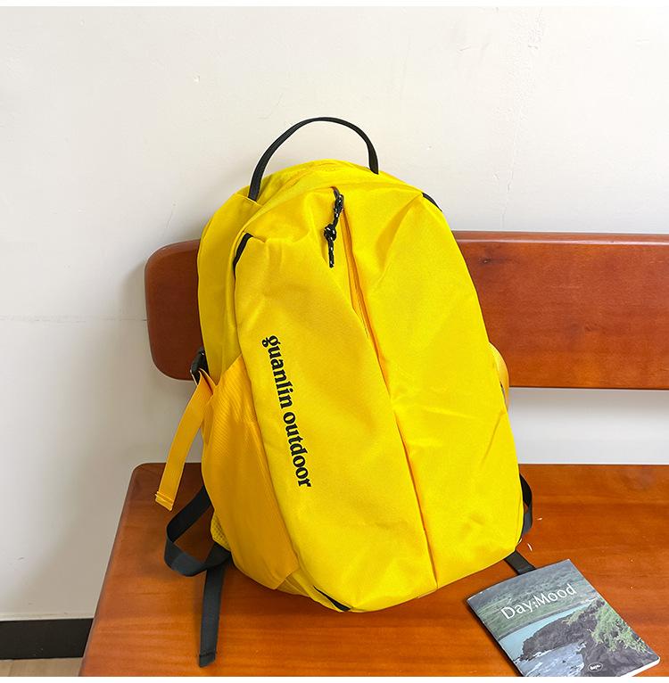Schoolbag Japanese ins new high-value fresh contrasting backpack female students lightweight outdoor sports large-capacity backpack