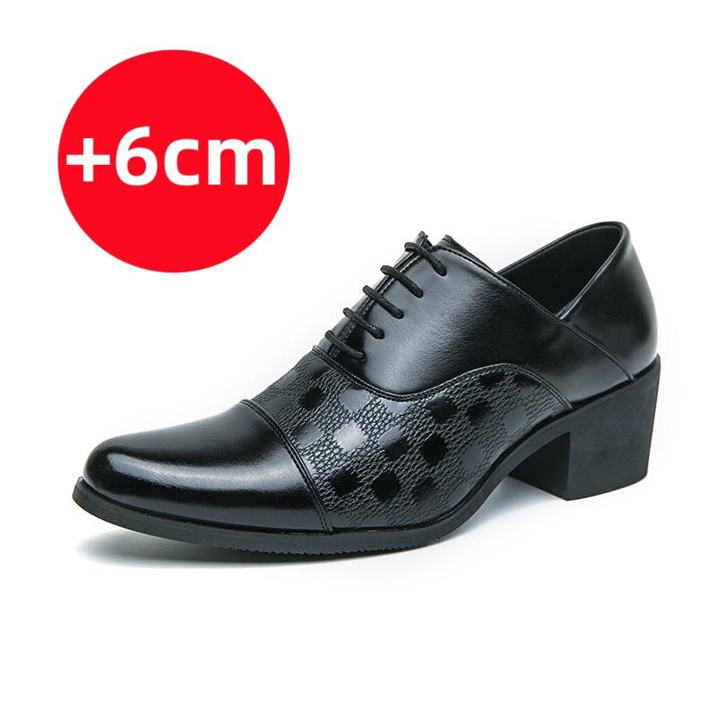 

Модные трендовые брендовые мужские туфли в стиле business casual с острым носком, на шнуровке, броги, на толстой подошве, увеличивающие рост, мужские роскошные свадебные туфли 38