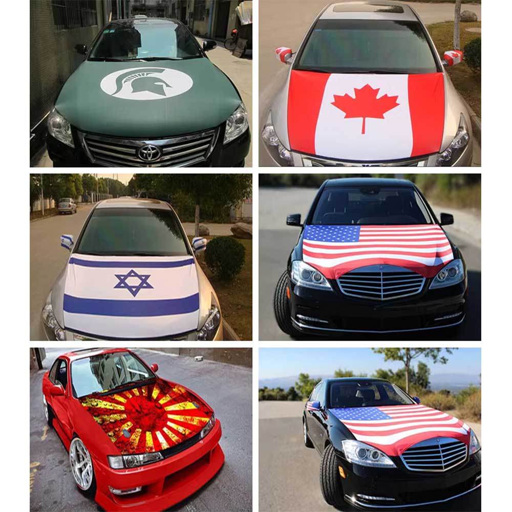 Personalized Custom Car Hood Cover Flag Engine Banner,Your Logo,Your Size with Vibrant Color Fade Resistant Truck Engine Flags