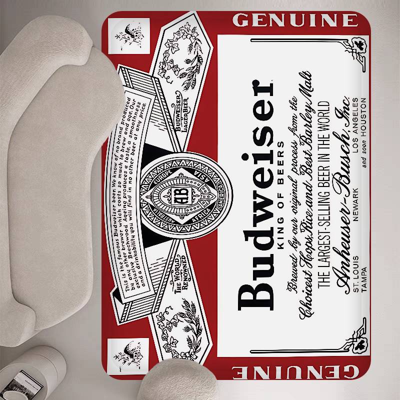 King Of Beer B-Budweiser Entrance Door Mat Washable Non-Slip Living Room Sofa Chairs Area Mat Kitchen Welcome Doormat