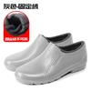 Thickened spring and autumn rubber shoes cotton rain shoes kitchen wear-resistant and non-slip low-top water shoes warm cotton lint wading shoes men