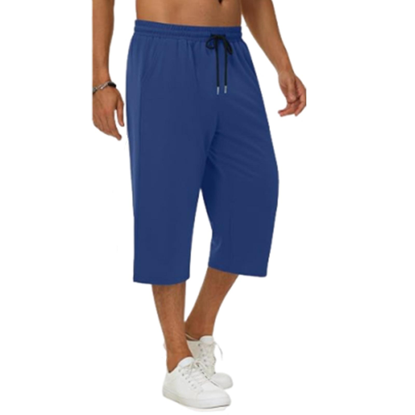 

Men s Fashion Casual 3/4 Length Pants XXL синій