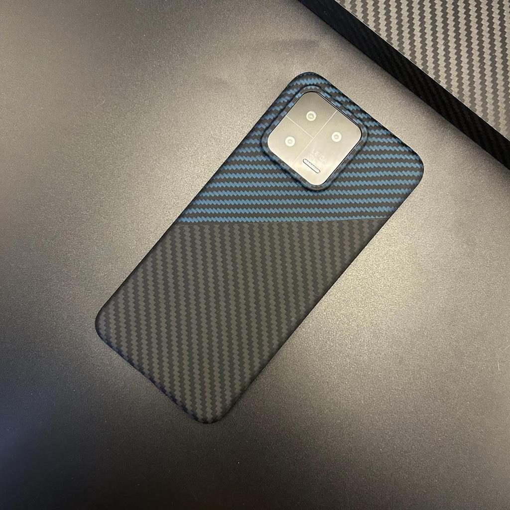 Compatible Xiaomi 13 Pro Kevlar Case: Aramid Fiber & Carbon Fiber, Lightweight, Drop-Resistant Protective Cover.