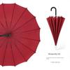 24-Rib Waterproof Umbrella, Double-Sized Reinforced Long-Handle Umbrella for Men, Wind-Resistant, Extra-Large Three-Person Straight Umbrella