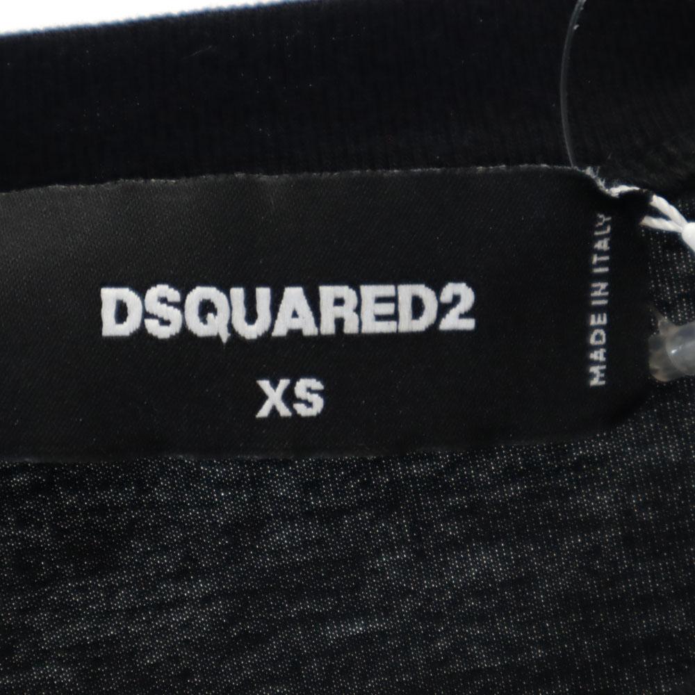 Unused DSQUARED2 Made In Italy Short Sleeve Mesh Layered T-shirt XS Black Men's Used