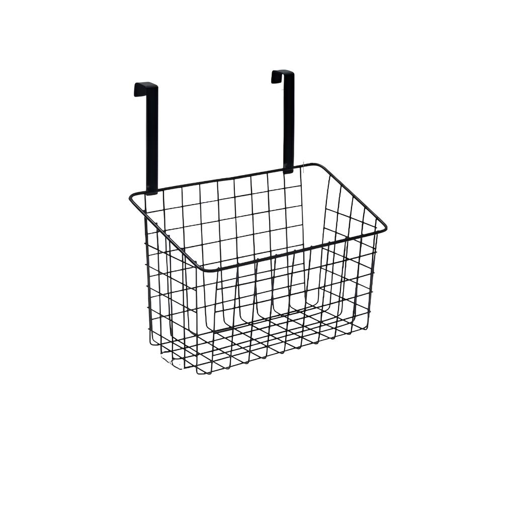 Hanging Door Rear Rack Grid Storage Basket with Hook Bathroom Kitchen Balcony Cabinet Door Rack Hanging Basket Storage Organizer