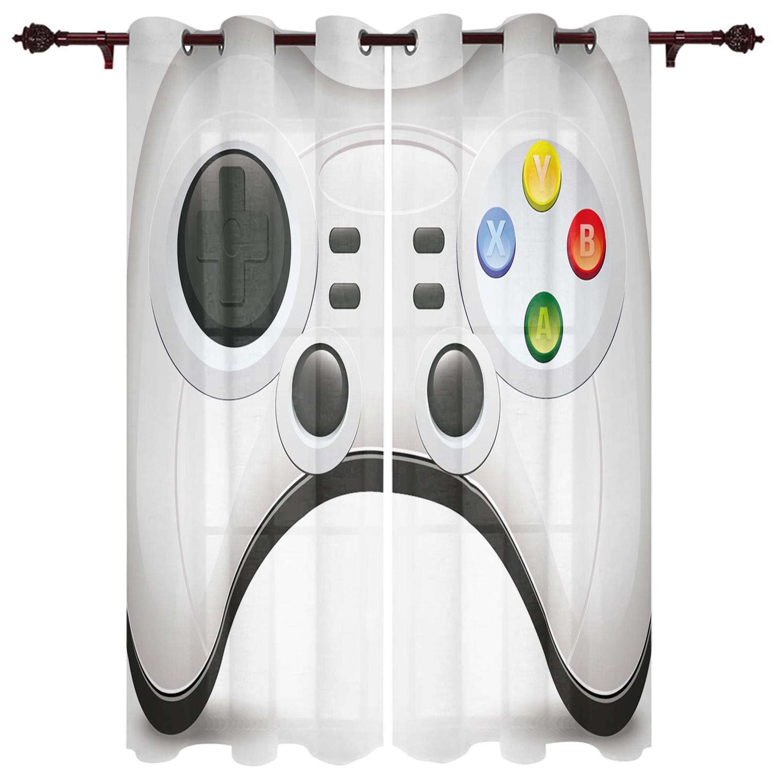 

Видеоигры, художественная ручка, украшение, оконная занавеска для гостиной, спальни, шторы, домашний декор, кухонные жалюзи, шторы 135W x 60H(cm)