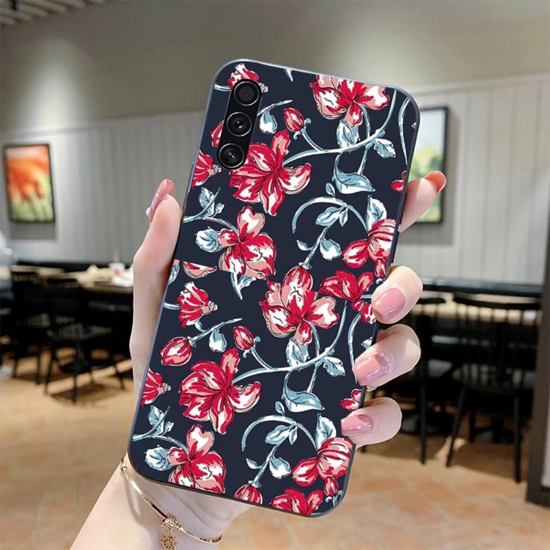 

Сломанный цветок маленький свежий чехол для телефона Realme GT 2 9i 8i 7i Pro X50 X2 C35 C21 C20 C11 C3 мягкий черный чехол для телефона Realme GT 2 Pro
