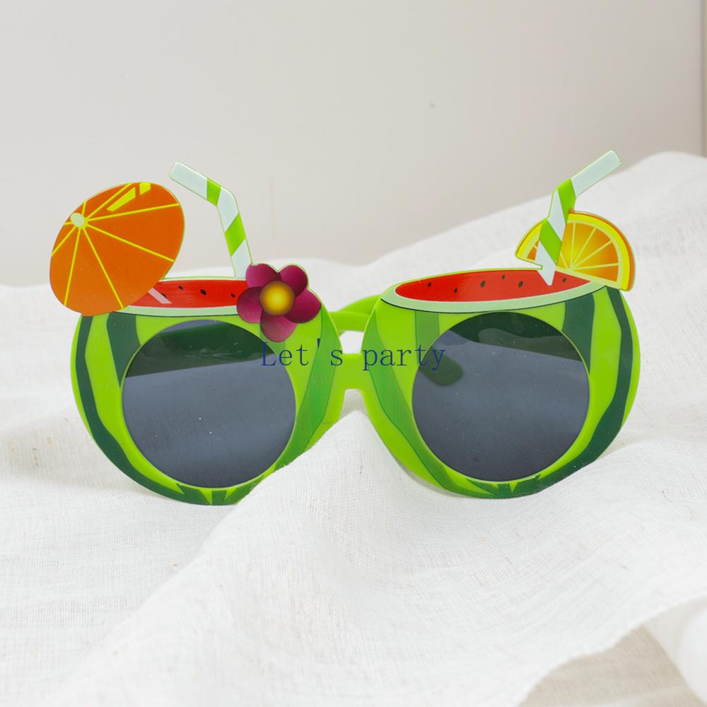 1Pcs Tropical Hawaii Theme Toucan Bird Flower Glasses Aloha Pineapple Sunglasses for Summer Beach Birthday Wedding Party Decor