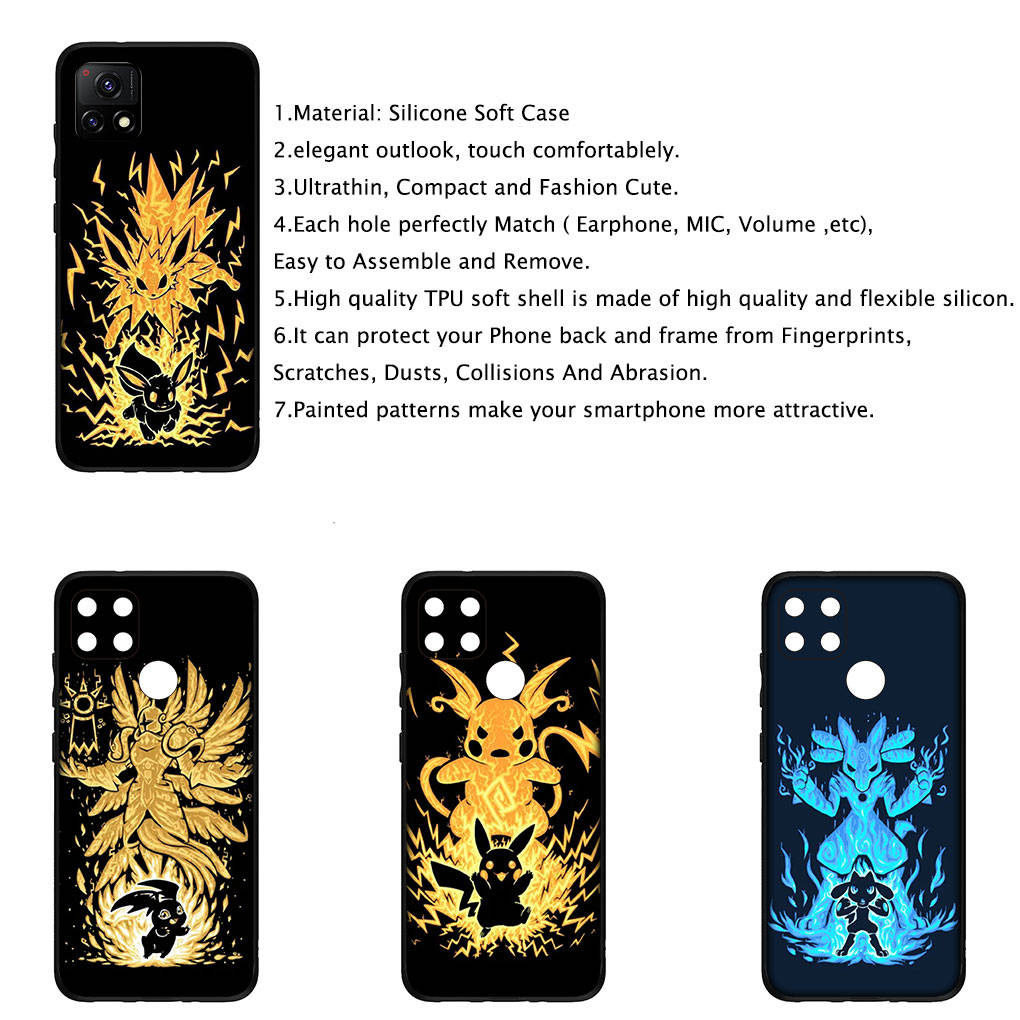 Cover for iPhone 16 15 Xiaomi Redmi Note 14 13 12 11 Pro Max X 8 9 16e Samsung Galaxy S25 S24 S23 Moto OPPO Huawei Lovely Pokemon Pikachu Phone Case