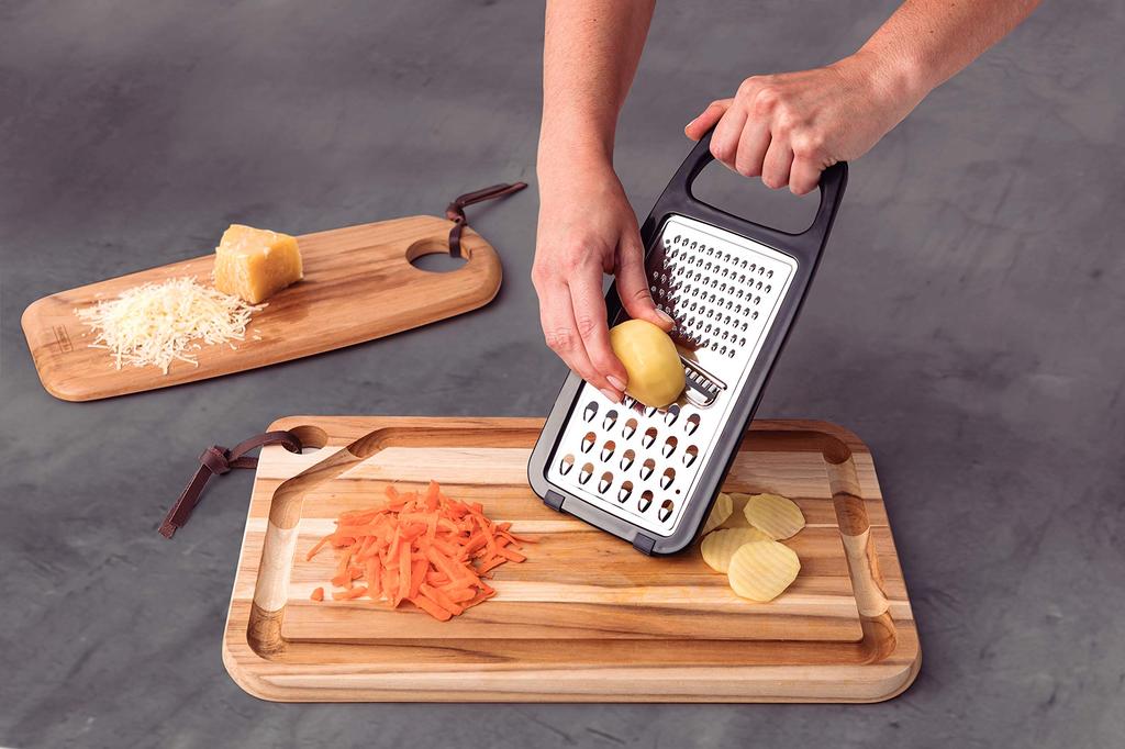 Tramontina 3-Way Grater, Slicer, and Grater, Utilita, Vegetable and Cheese Grater, Multi-Function, Dishwasher Safe, Made In Brazil, 25695/100