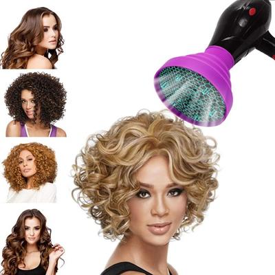 Hair Dryer Hood Collapsible Hair Dryer Diffuser Attachment Heat Dissipation Silicone Diffuser for Curly Hair Universal Fit 1.57-1.99 Inch Nozzle Ideal