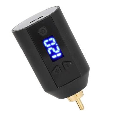 Mini Kablosuz Dövme Güç Kaynağı 1500 mAh Pil 3-12 V Ayarlanabilir dijital ekran RCA/DC Güç Kaynağı Dövme Makinesi Kalemi