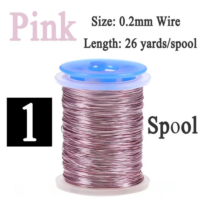 Bimoo 0.2mm 12 Colors Fly Tying Copper Wire Body Weighted Lure Material Great for Nymphs Copper John Streamers Dubbing Buzzers