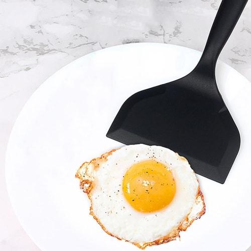 CHANGJIQ Okonomiyaki Spatula, Silicone Spatula Turner, Wide Omelette Spatula, Pancake Spatula, Cookware, Non-Stick, Multipurpose, Heat-Resistant, for