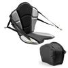 Kayak Seat, 1 Pack 31 mm Thick, Universal Paddle Board Seat with Back Support, Sit-on-Top Soft Padded Cushion with Storage Bag & Adjustable Straps for