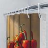 Chili Pepper Shower Curtain Rustic Farmhouse Kitchen Decor Spicy Food Print Bathroom Set Waterproof Modern Artistic Home