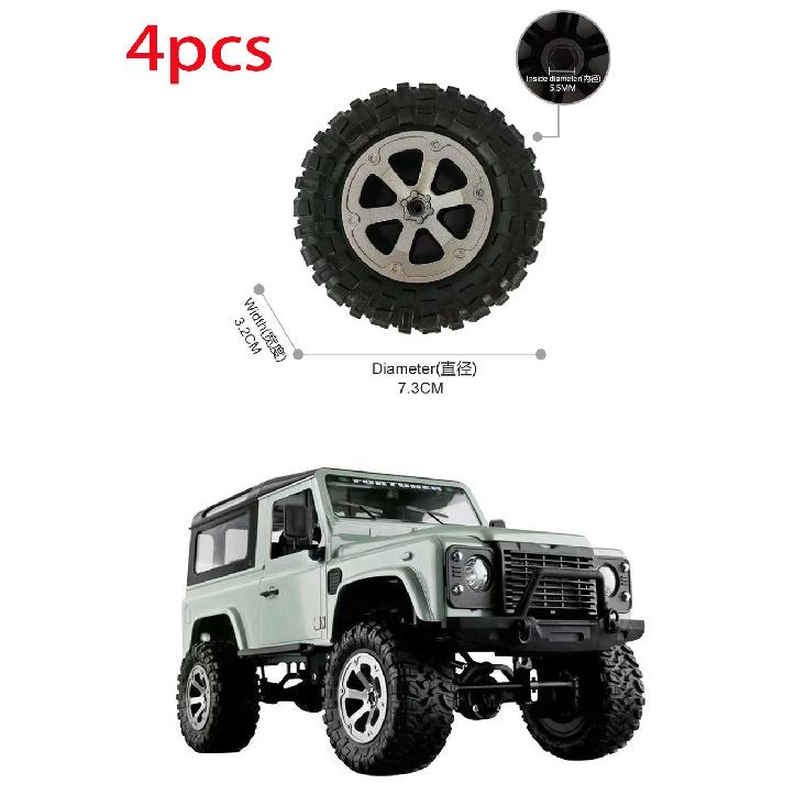 4pcs RC Snow Track Wheel Tire Round Wheel Accessories for 4WD Military Land Rover FY001,FY002,FY003