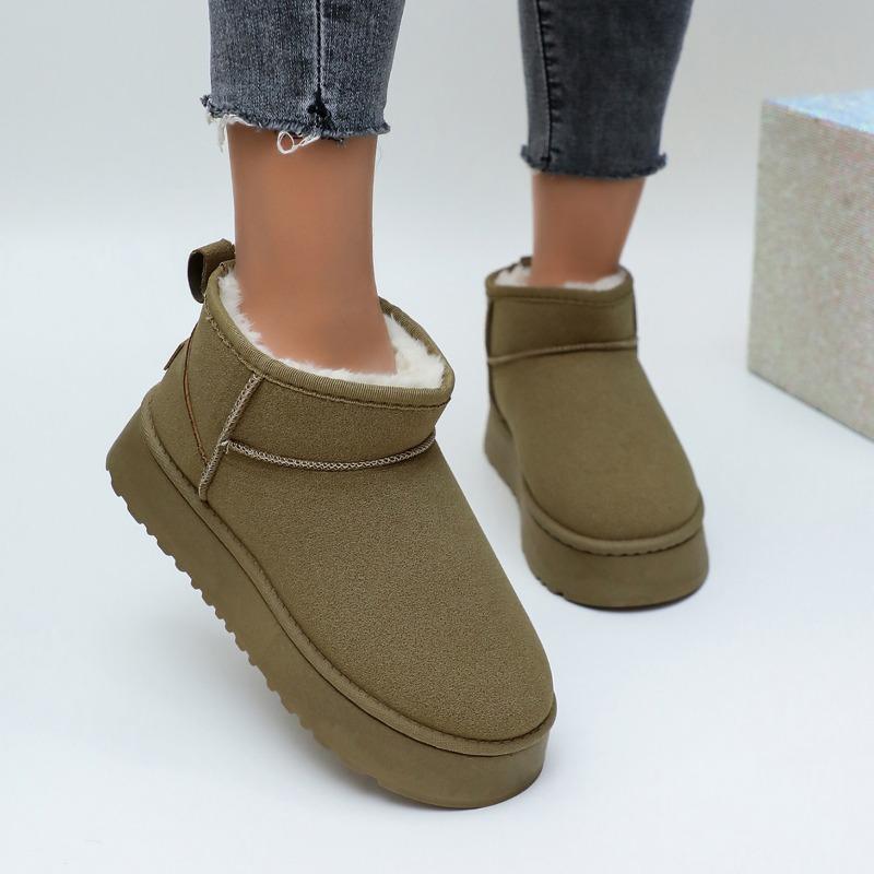Fashion 2024 Winter Classic Women's Snow Boots Casual Fashion Plush Cotton Shoes Thick Sole Plus Velvet Warm Short Boots Women's Shoes