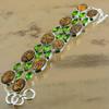 Gift For Her 925 Silver Natural Mariam Jasper Gemstone Chain Adjustable Bracelet