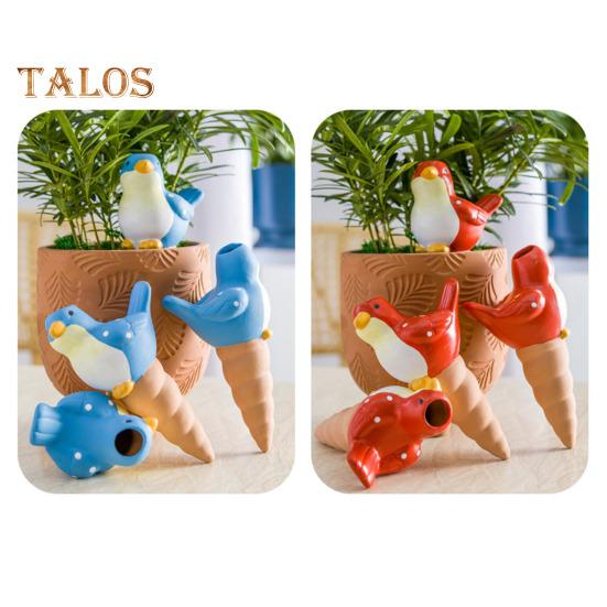 4 ks samozavlažovací hroty ve tvaru ptáka Terakotová hliněná rostlina zalévací koule Květináč Vložka do květináče Automatická zavlažovačka pro zahradní balkón