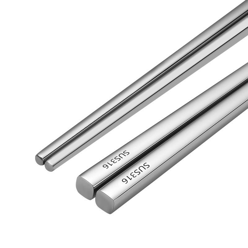 316 Stainless Steel Non-Slip Heat-Resistant Square Chopsticks
