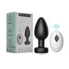 Wireless Remote Control Vibrating Silicone Butt Plug with Diamonds for Women