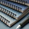 1 Set of 4pcs, 8.1x5.6inches Thickened A5 Coil Notebook, Blue Simple Notepad, Wholesale High-value Loose-leaf Book, Practice Boo