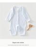 Summer Baby Long-Sleeve Cotton Romper - Lightweight Wrap-Around Air Conditioning Suit