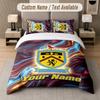Burnley Football Design Bedding Set Custom Text 1 Duvet Cover & 2 Pillow Cases