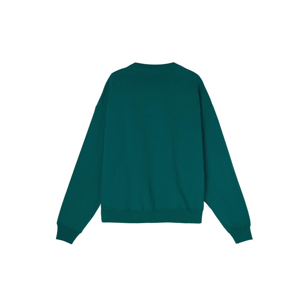 Men's Nike Lab Fleece Crew Solid Color Plush Stay Warm Sports Round Neck Pullover Green DA0318-340