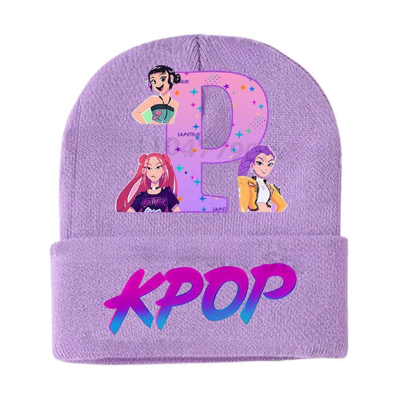 Demon Slayer KPOP Cartoon Pletená čepice - Teplá venkovní vlněná čepice pro děti