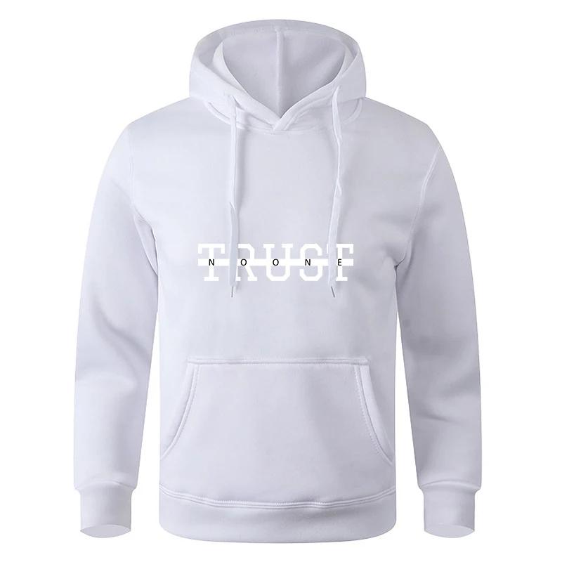 Autumn Fleece Drawstring Pocket Loose Printed Hooded Long - Sleeve Korean Fashion Sweatshirt with Drawstring Pocket Hoodie