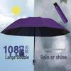 12-Rib Dual-Use Sun & Rain Umbrella for Men & Women - Large, UV Protection, Folding Double-Person Design